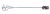 Насадка-миксер оцинкованная Вихрь, 600х100 мм, НЕХ, для дрели в Москве