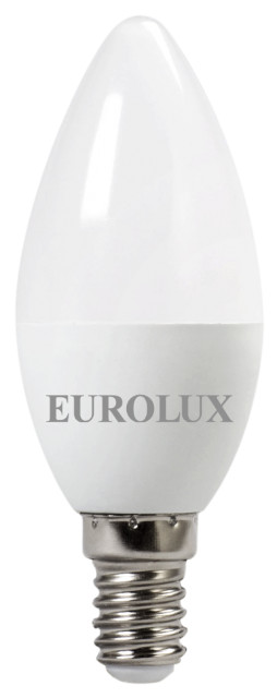 Лампа светодиодная EUROLUX LL-E-C37-5W-230-2,7K-E14